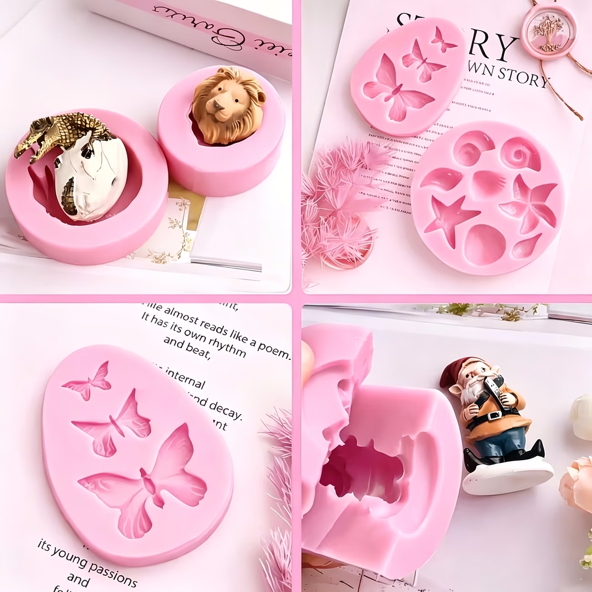GEEEKART Pink Mold Making Silicone, 1:1, 1000G/2000G