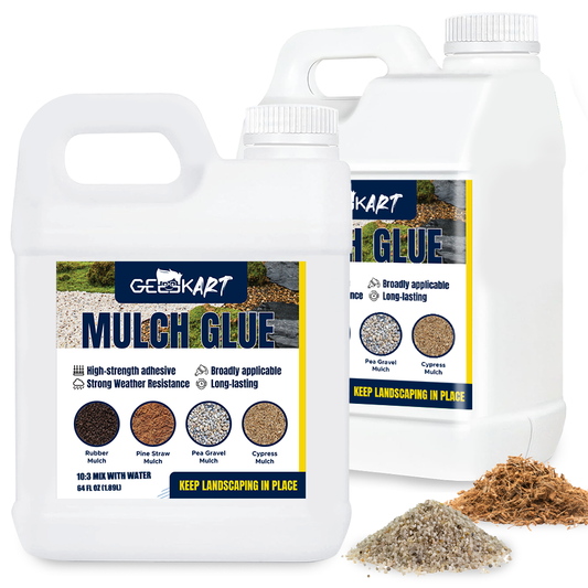 GEEEKART Mulch Glue, Fast-Drying Gravel Binder, 0.5/1 Gallon