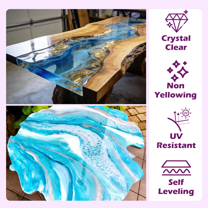 GEEEKART Deep Pour 2:1 Epoxy Resin Kits 1.5/3 Gallon