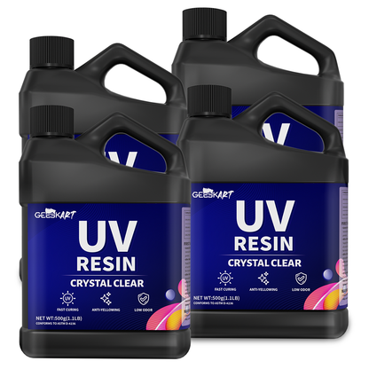 GEEEKART High Gloss UV Resin Kits (500g/1000g/2000g)