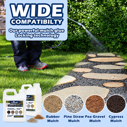 GEEEKART Mulch Glue, Fast-Drying Gravel Binder, 0.5/1 Gallon