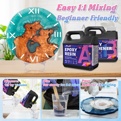 GEEEKART Arts & Crafts Epoxy Resin Kits (4L/2L/1L)