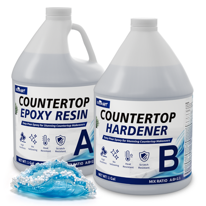 GEEEKART Countertop Epoxy Resin Kits (1 Gallon/ 1 Gallon*2/ 2 Gallon)