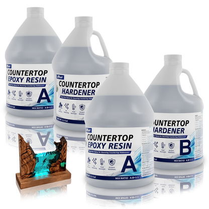 GEEEKART Countertop Epoxy Resin Kits (1 Gallon/ 1 Gallon*2/ 2 Gallon)