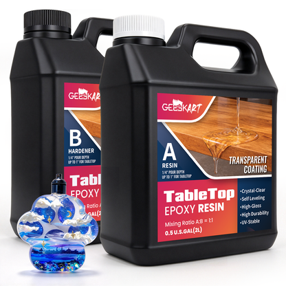 GEEEKART Tabletop Epoxy Resin Kit（1 Gallon/2 Gallon）