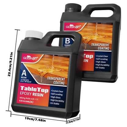 GEEEKART Tabletop Epoxy Resin Kit（1 Gallon/2 Gallon）