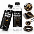 GEEEKART Black Epoxy Resin, 1:1 Self-Leveling, 16/32 oz