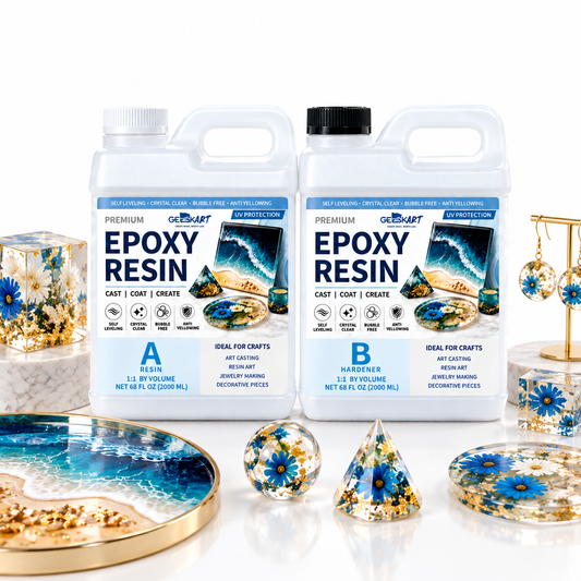 GEEEKART Epoxy Resin Kit, Clear Casting Resin, 2L/4L
