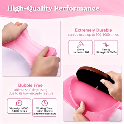 GEEEKART Pink Mold Making Silicone, 1:1, 1000G/2000G