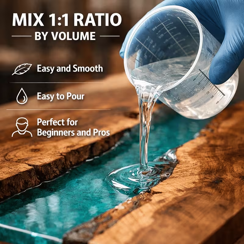 GEEEKART Crystal Clear Epoxy Resin Kit