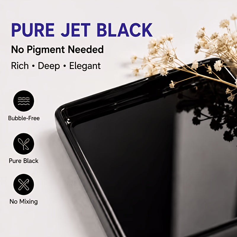 GEEEKART Black Epoxy Resin, 1:1 Self-Leveling, 16/32 oz
