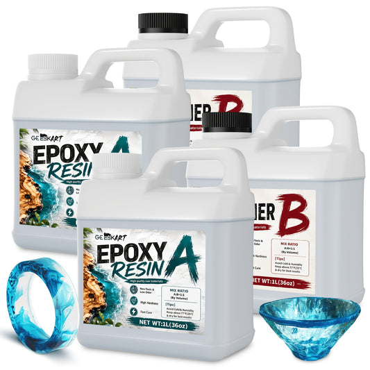 GEEEKART Crystal Clear Epoxy Resin Kit