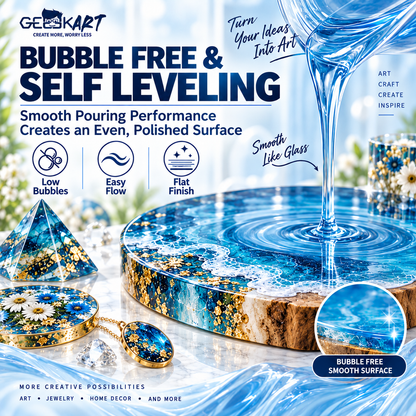 GEEEKART Epoxy Resin Kit, Clear Casting Resin, 2L/4L