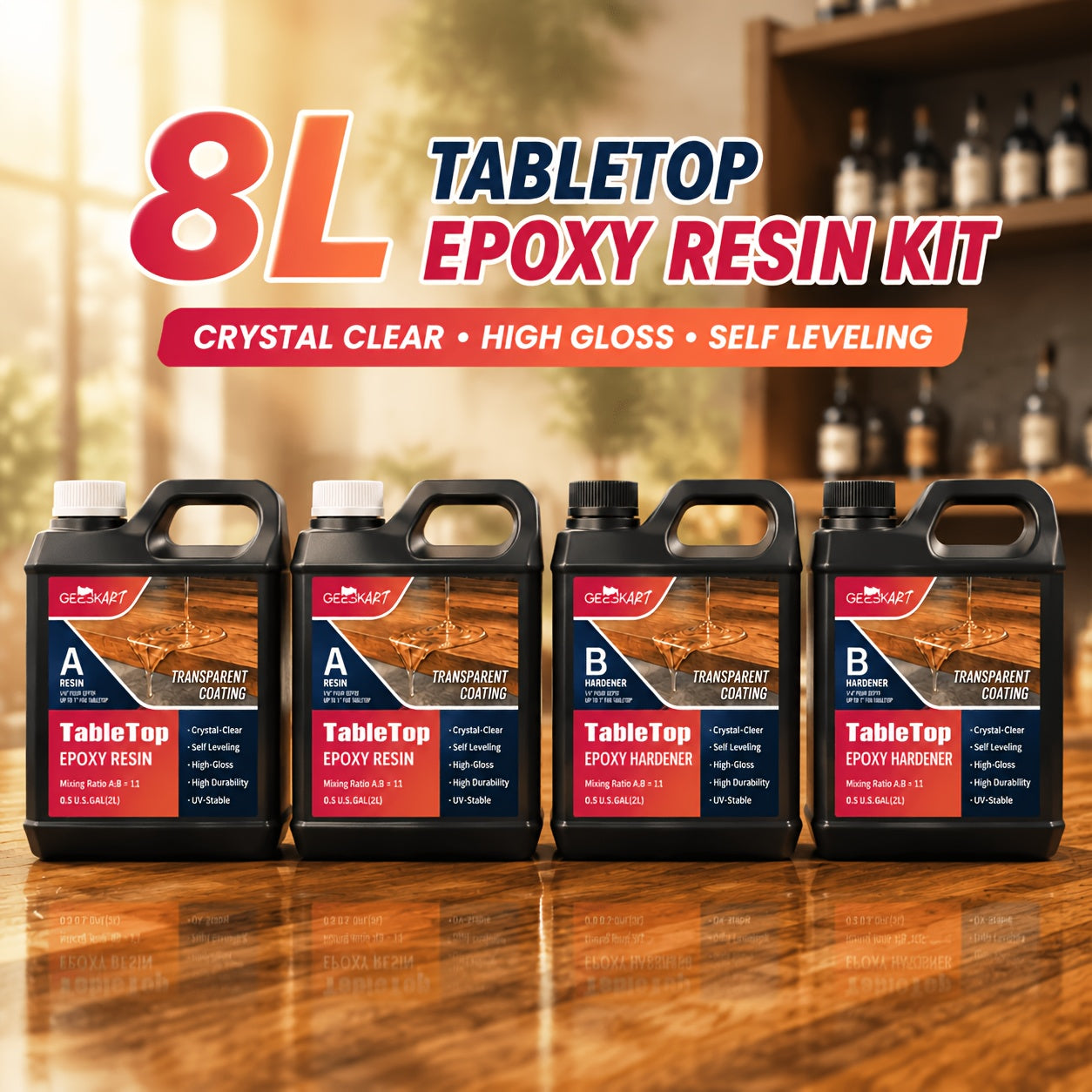 GEEEKART Tabletop Epoxy Resin Kit